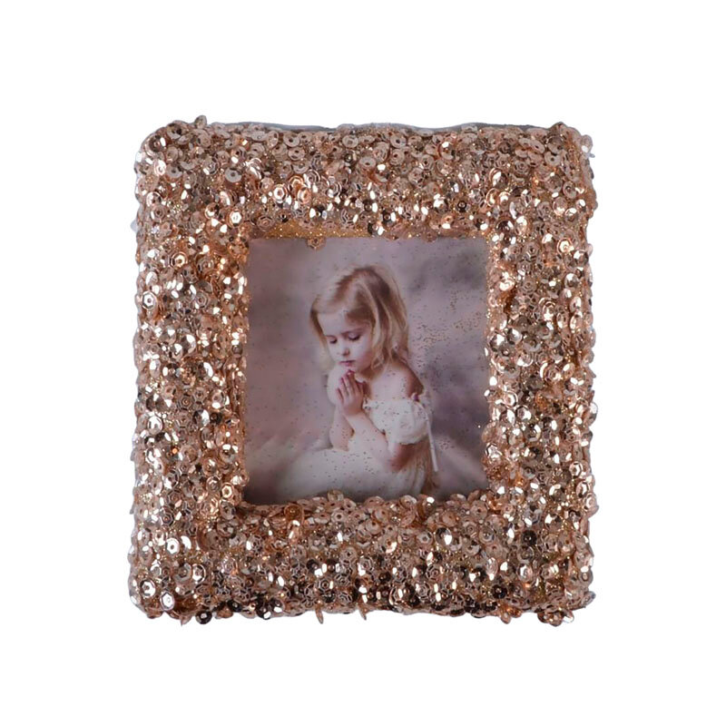 фото Новогоднее украшение фоторамка Home Collection Black & Gold New Year Шампань 12х12см 1 шт