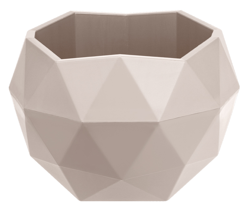 фото Кашпо для цветов ВМС Топаз полистирол пыльная роза 0.45л