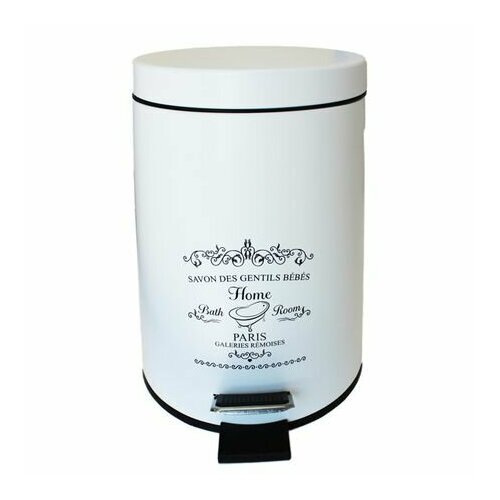 Ведро для мусора аквалиния Белый металл 5 литров 6464₽