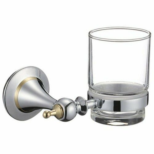Стакан ZOLLEN ESSEN chrome (ES84424) для зубных щеток с держателем, настенный