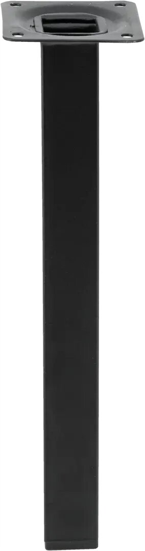 Ножка квадратная 250х25 мм сталь максимальная нагрузка 50 кг цвет черный