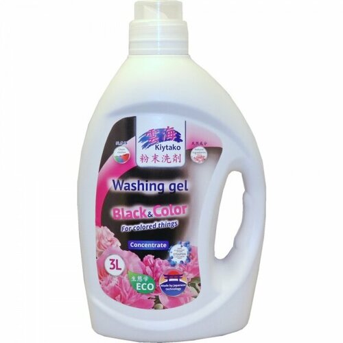 Kiytako black & color гель для стирки, тёмное и цветное бельё, 3 л