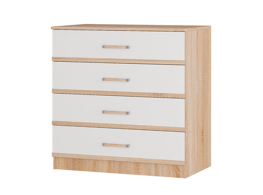 фото "Сакура" комод (850х866х500) (дуб сонома/белый)