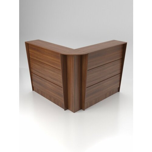 Ресепшн №43А правый, Орех 155 x 155 x 120 см