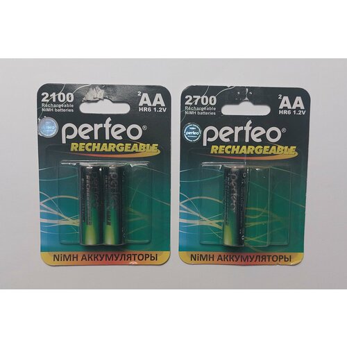 Аккумулятор Perfeo AA 2100mah аккумулятор gp hr6 nimh 1 2v 2700mah shrink 16 16 шт