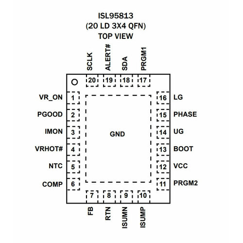 Микросхема ISL95813HRZ-T микросхема at24c04d sshm t