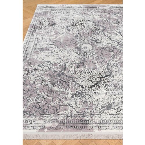 Ковер на пол 2 на 2,9 м в спальню, гостиную, серый, бежевый Kavir FK4133-F1