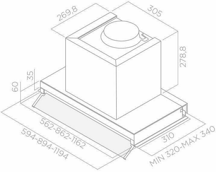 Вытяжка Elica BOXIN LX/BL MAT/A/90