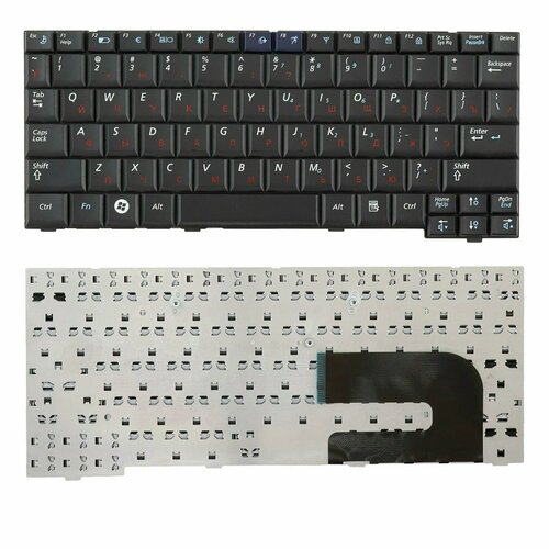 Клавиатура для ноутбука Samsung NC10, ND10, N108, N110, N127, N130, N135, N138, N140, N102, NP-102 Series. Плоский Enter. Черная, без рамки клавиатура для ноутбука samsung nc10 n110 n130 n127 n140 черная