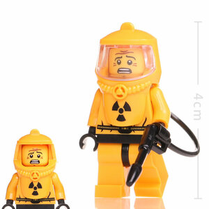 Конструктор фигурка Зомби солдата в защитном костюме, человечек из фильма ужасов, совместим с Лего (1 шт, пакет)