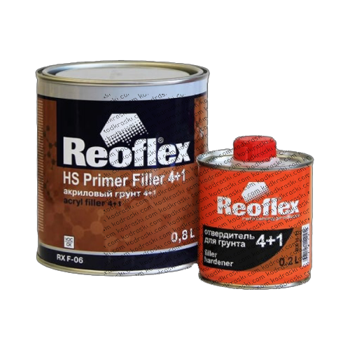 Акриловый грунт Reoflex 4+1 0,8 л, белый RX F-06 с отвердителем