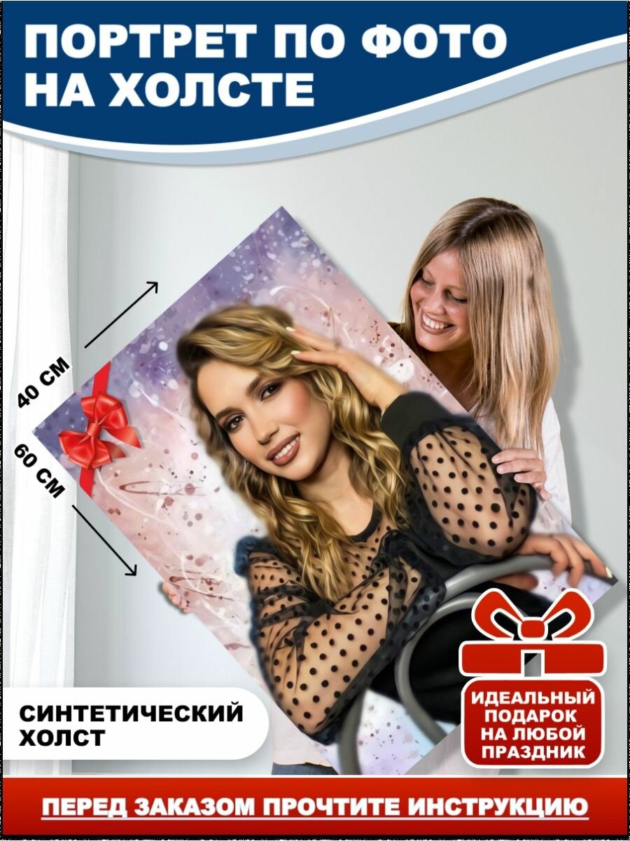 Холсты по фото -синтетический 40х60