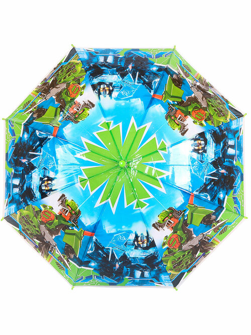 Зонт-трость ArtRain, автомат, купол 82 см, 8 спиц, зеленый