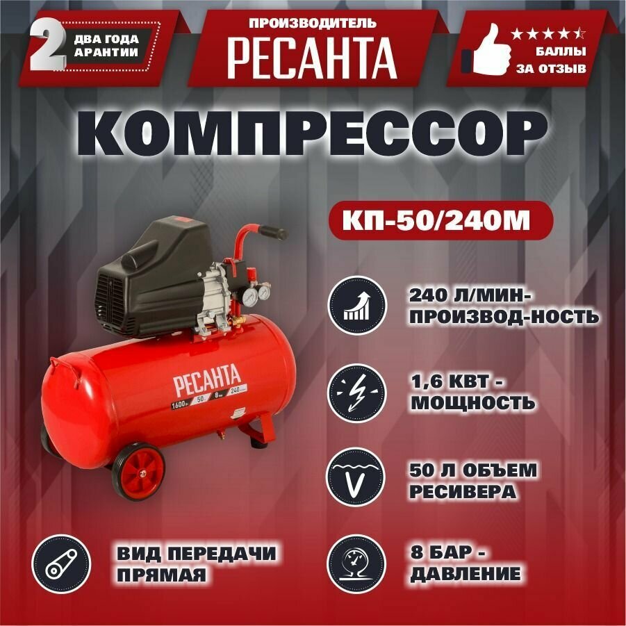 Компрессор КП-50/240М Ресанта