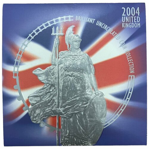Великобритания 1, 2, 5, 10, 20, 50 пенсов, 1, 2 фунта Brilliant uncirculated collection 2004 г. клуб нумизмат монета 50 пенсов англии 2009 года серебро елизавета ii