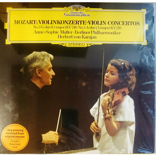 Виниловая пластинка Anne-Sophie Mutter, Berliner Philharmoniker, Herbert von Karajan, Mozart: Violin Concertos 3 & 5