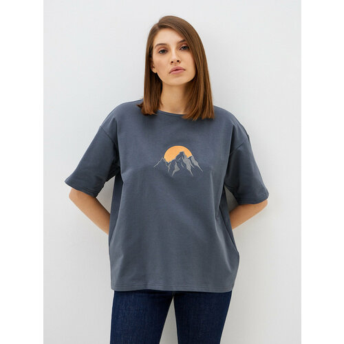 Футболка Берегите Птиц, размер one size, оранжевый, серый футболка берегите птиц размер one size голубой белый оранжевый