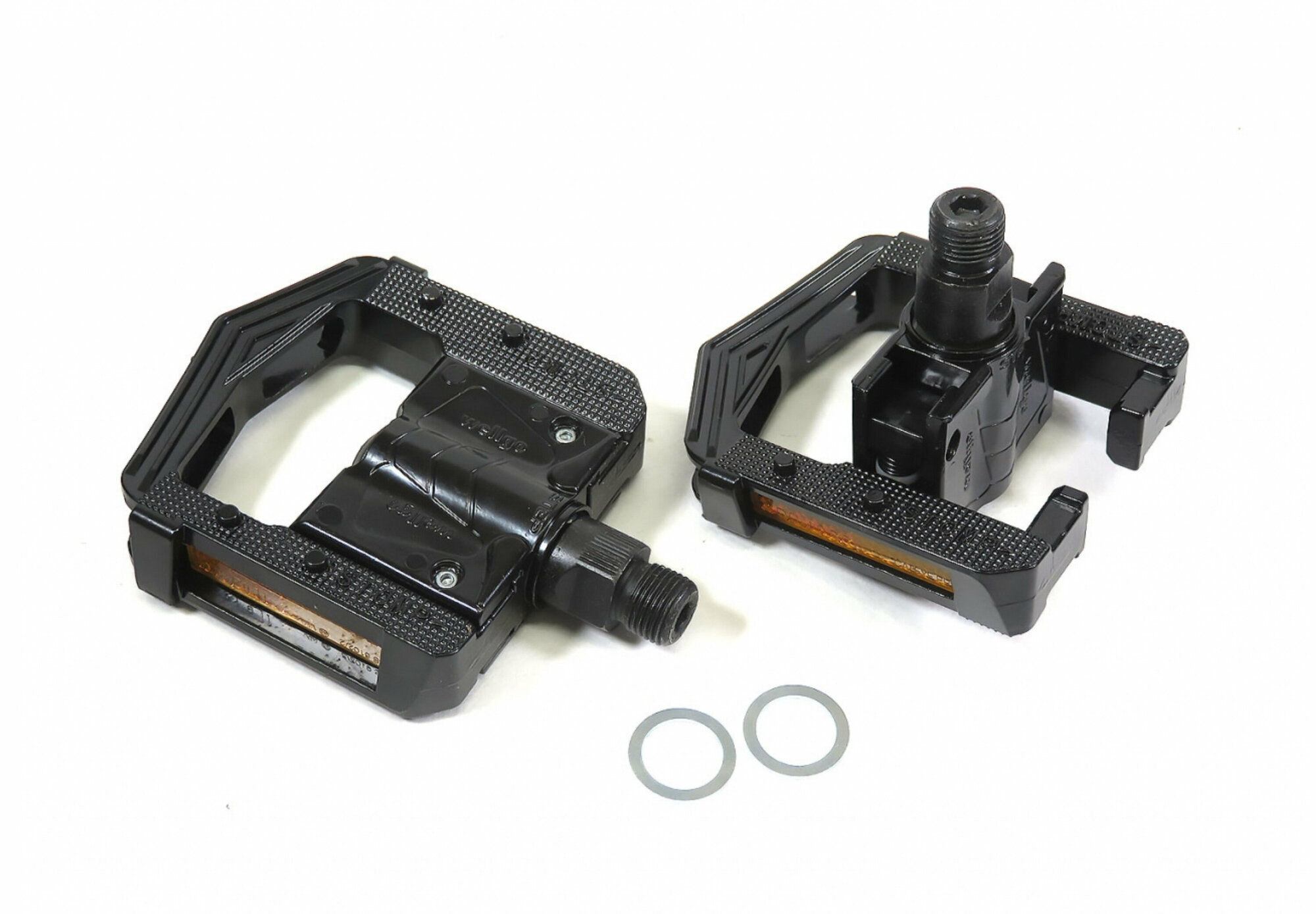 фото Педали велосипедные WELLGO F-265, ось 9/16", складные, пластиковые, цельнометаллические