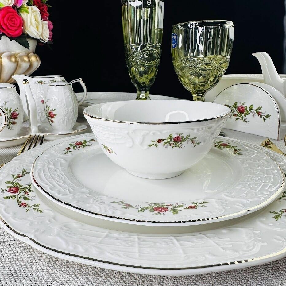 фото Салатник Lenardi Доминика 11.5 см, фарфор, 1 шт глубокая тарелка для сервировки стола, блюдо