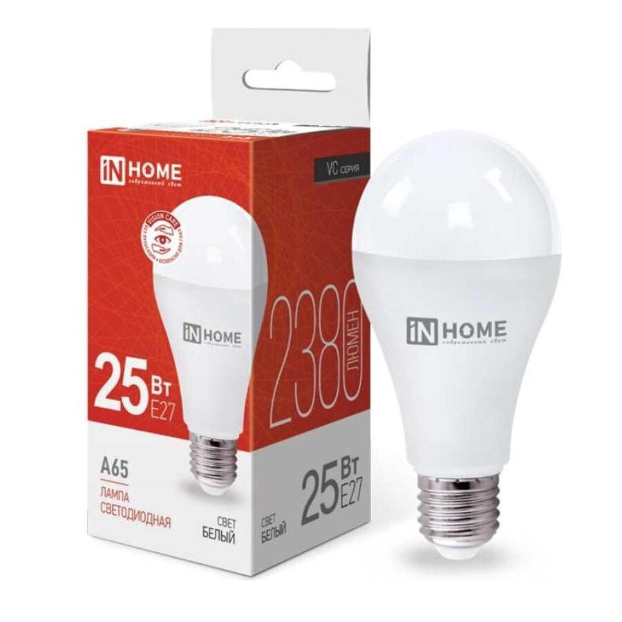 Лампа светодиодная IN HOME LED-A65-VC 25 Вт 230 В Е27 4000К