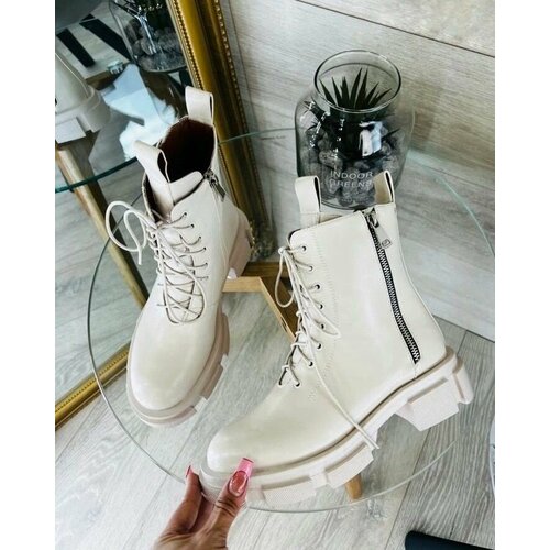 фото Ботинки , размер 36, бежевый нет бренда