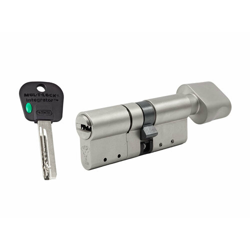 Цилиндр Mul-t-lock Integrator Modular ключ-вертушка (размер 60х50 мм) - Никель, Флажок