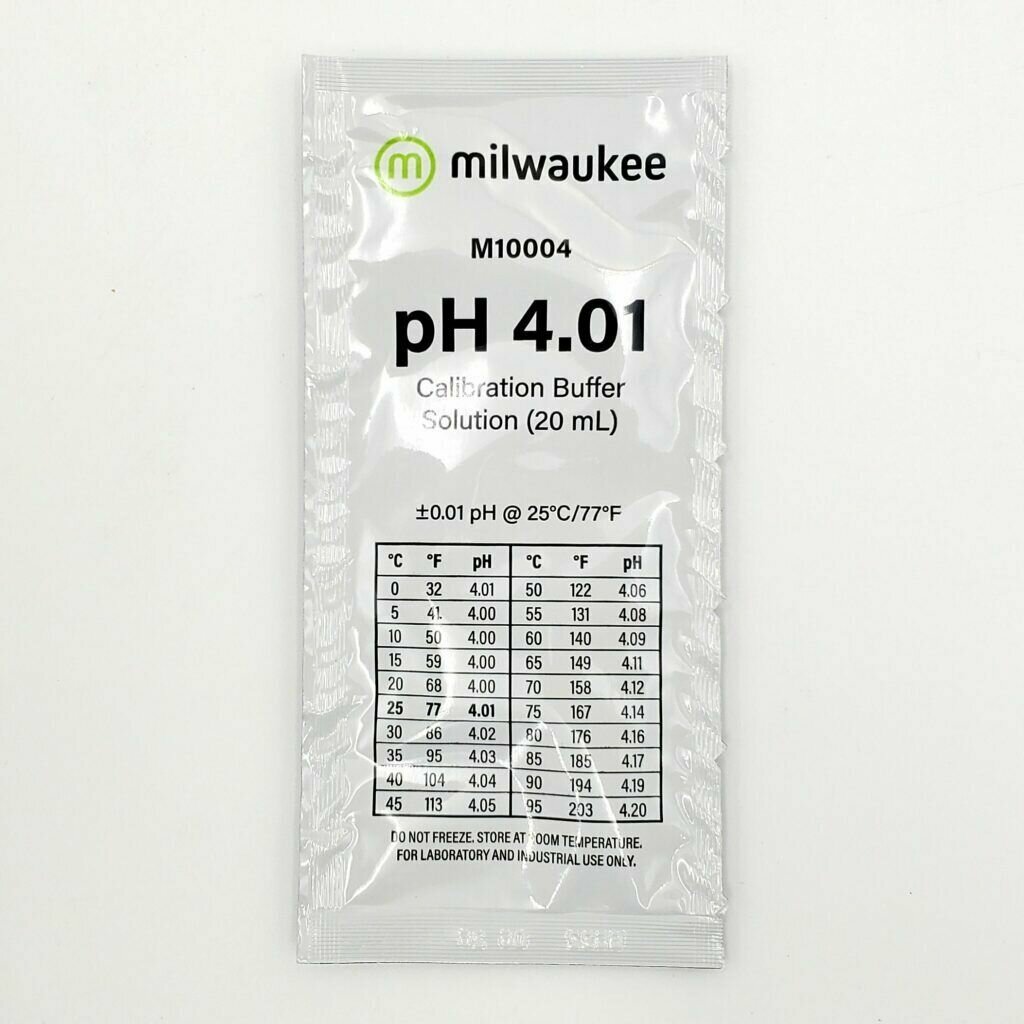 Буферный раствор Milwaukee pH 4.01 для калибровки ph метров 20 мл