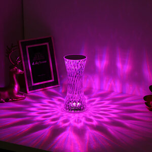 Настольная лампа с ПДУ "Кристалл" LED 16 цветов USB 8x8x19 см