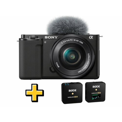 Фотоаппарат Sony ZV-E10 kit 16-50mm и беспроводная гарнитура RODE Wireless GO II