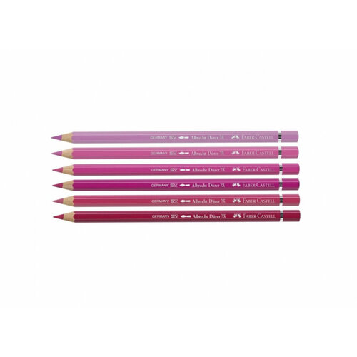 Faber-Castell Набор акварельных карандашей Faber-Castell Durer розовые оттенки, 6шт