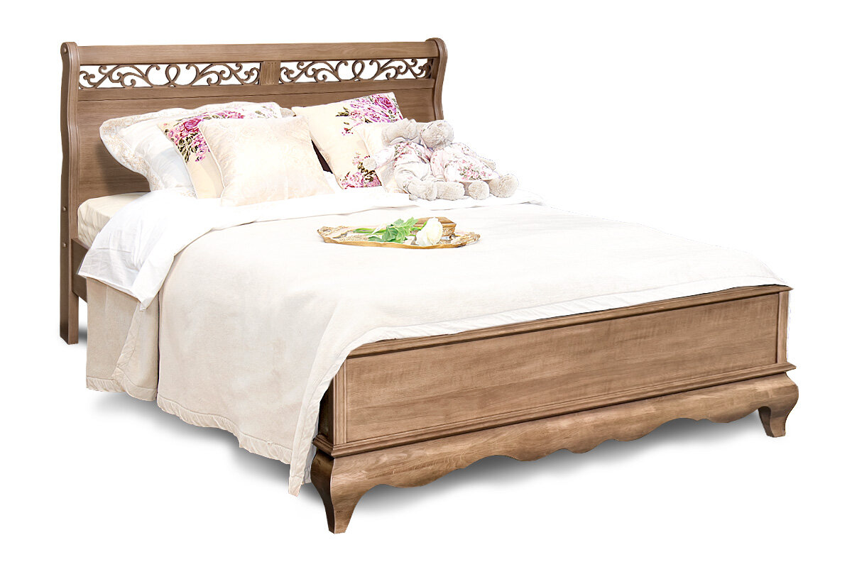 фото Двуспальная кровать Оскар с низким изножьем