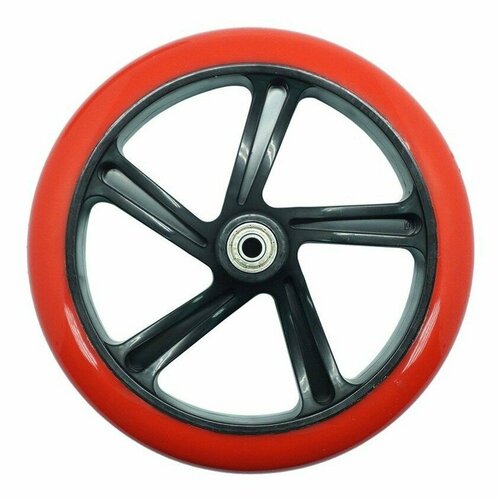 Колесо для самоката, ПУ, D:200x30мм, с подш. ABEC-7 красное колесо для самоката пу d 120x24мм с подш abec 7