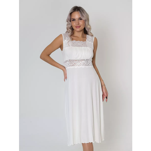 Сорочка Текстильный Край, размер 44, экрю, белый