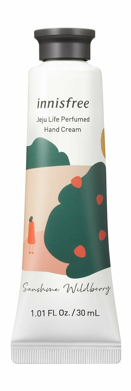 Парфюмированный крем для рук с ароматом лесной малины Innisfree Jeju Life Perfumed Hand Cream Sunshine Wildberry