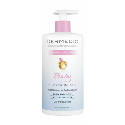 Очищающий крем-гель для детей 570 мл Dermedic Linum Emolient Baby Cleansing Gel for Body and Hair 3125₽