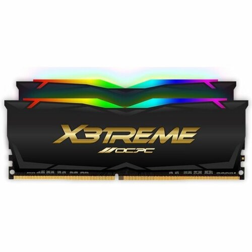 Оперативная память 16Gb (8Gbx2) OCPC X3 RGB, DDR4, 4000Mhz, CL19, BLACK LABEL (MMX3A2K16GD440C19BL)