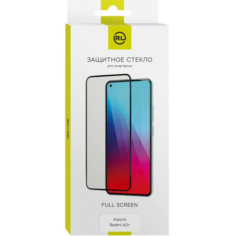 Стекло защитное Xiaomi Redmi A2+ Full Screen tempered glass FULL GLUE черный - фото №2