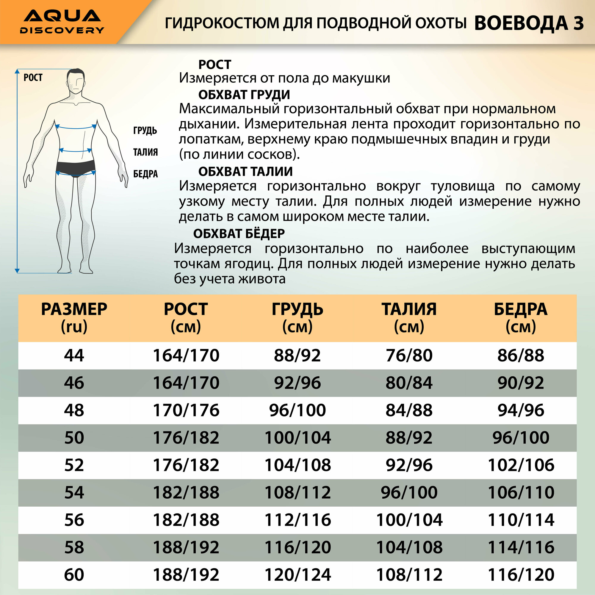 Гидрокостюм Aquadiscovery Voevoda 54р V2 9мм — фото 1