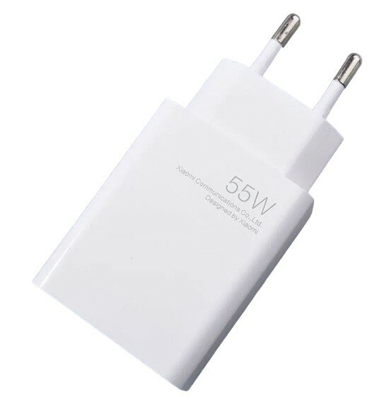 Сетевое зарядное устройство Xiaomi MI GaN 1USB 55W MDY-12-EAHG тех. пак белое