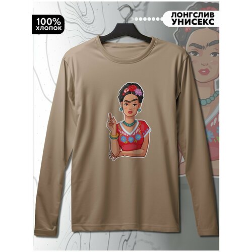 фото Лонгслив hypnotica, размер s, бежевый