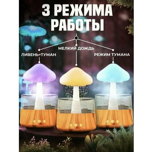 Увлажнитель воздуха с функцией ароматерапии и ночным освещением Гриб 249000₽