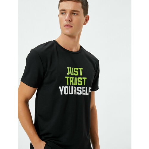 фото Футболка koton, размер l, черный