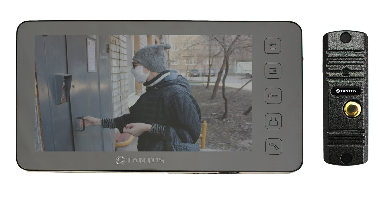 Tantos Prime SD Mirror и Walle + (асфальт) (комплект многофункционального домофона 7")