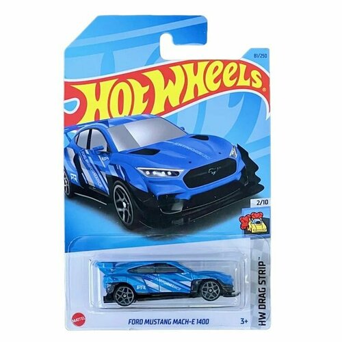 HKK02 Машинка игрушка Hot Wheels металлическая коллекционная Ford Mustang Mach-E 1400 синий hot wheels машинка базовой коллекции ford mustang mach e 1400 синяя 5785 hkk02