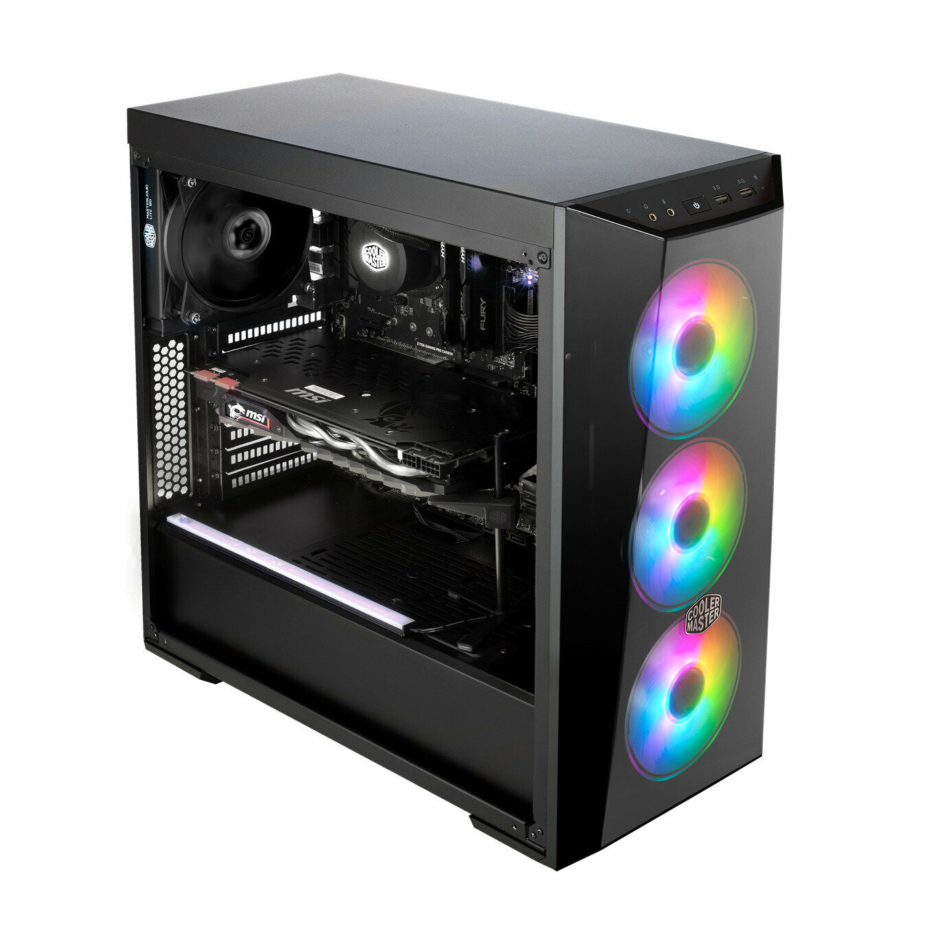 Корпус ATX Cooler Master MCW-L5S3-KGNN-05 черный, без БП, с окном, 2*USB 3.0, audio - фото №12