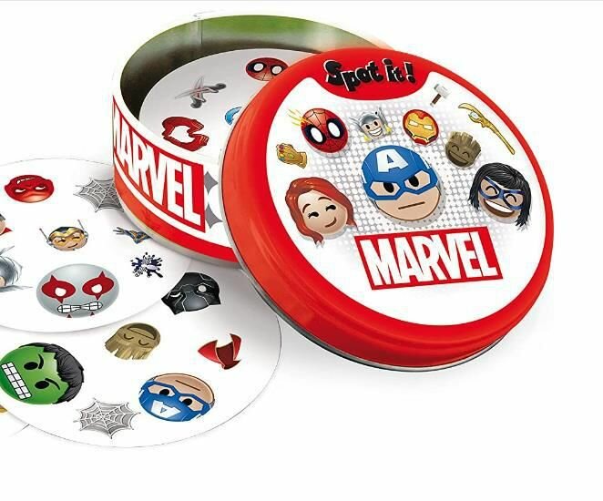 Настольная игра Dobble/Spot it! по вселенной Марвэл/Marvel (правила на англ. языке)