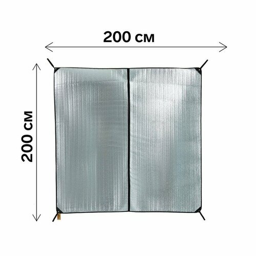 Пол для зимней палатки следопыт, 2-х местный, 200 х 200 х 0.5 см, однослойный, полиэтилен вспененный