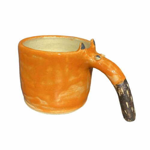 Кружка ручной работы Лисица, керамика, 350 мл