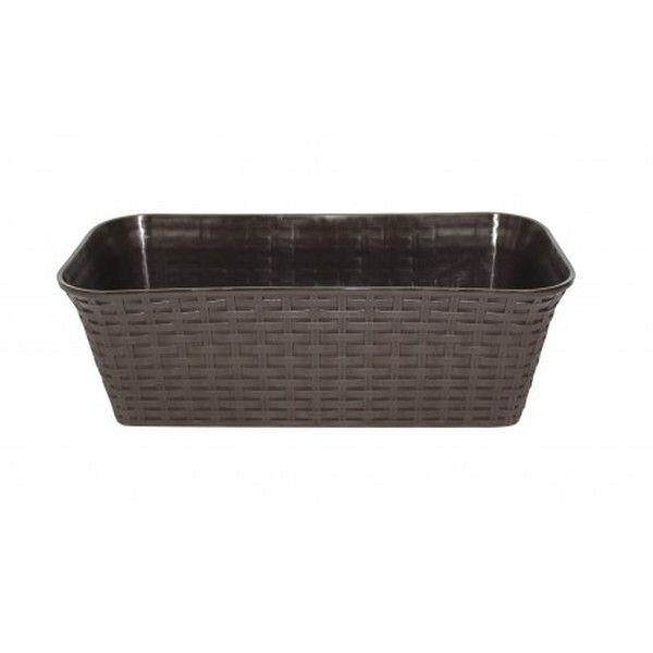 фото Ящик балконный 43см "Ротанг" с дренажем (венге)