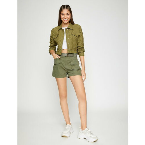 фото Шорты koton, размер 44, хаки